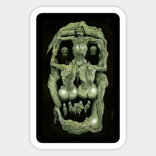 Zombie Art : Dali Death Head Sticker